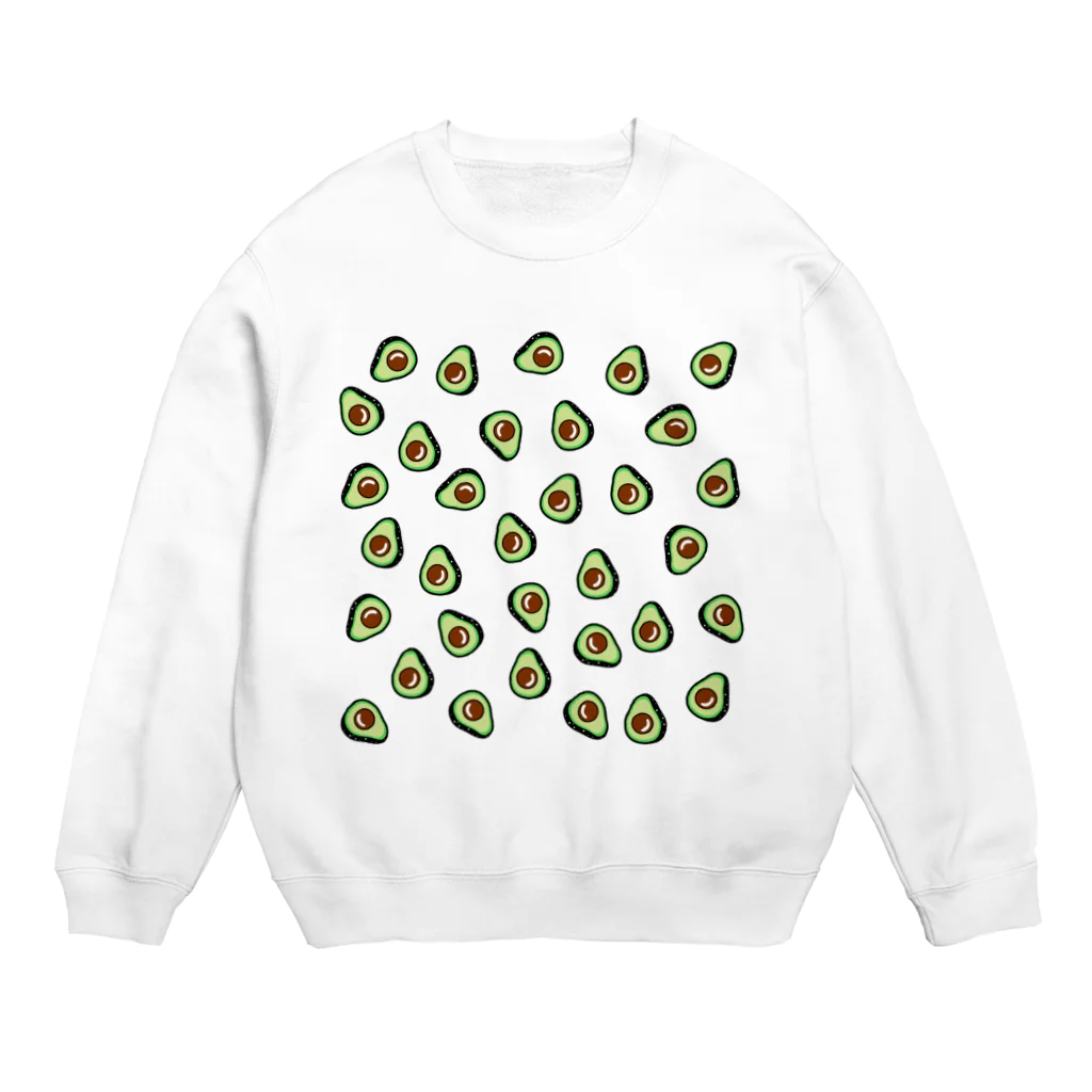 JapaneseRubberStampsのアボカドット Crew Neck Sweatshirt