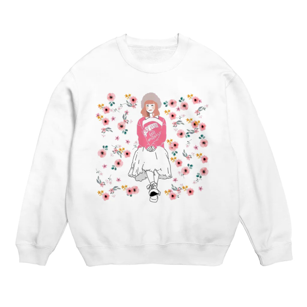 off-whiteのお花柄ガール Crew Neck Sweatshirt