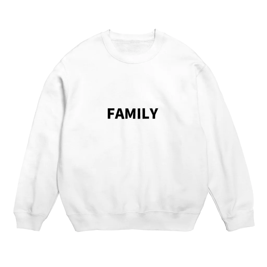 にじマンのFAMILY(黒文字) Crew Neck Sweatshirt