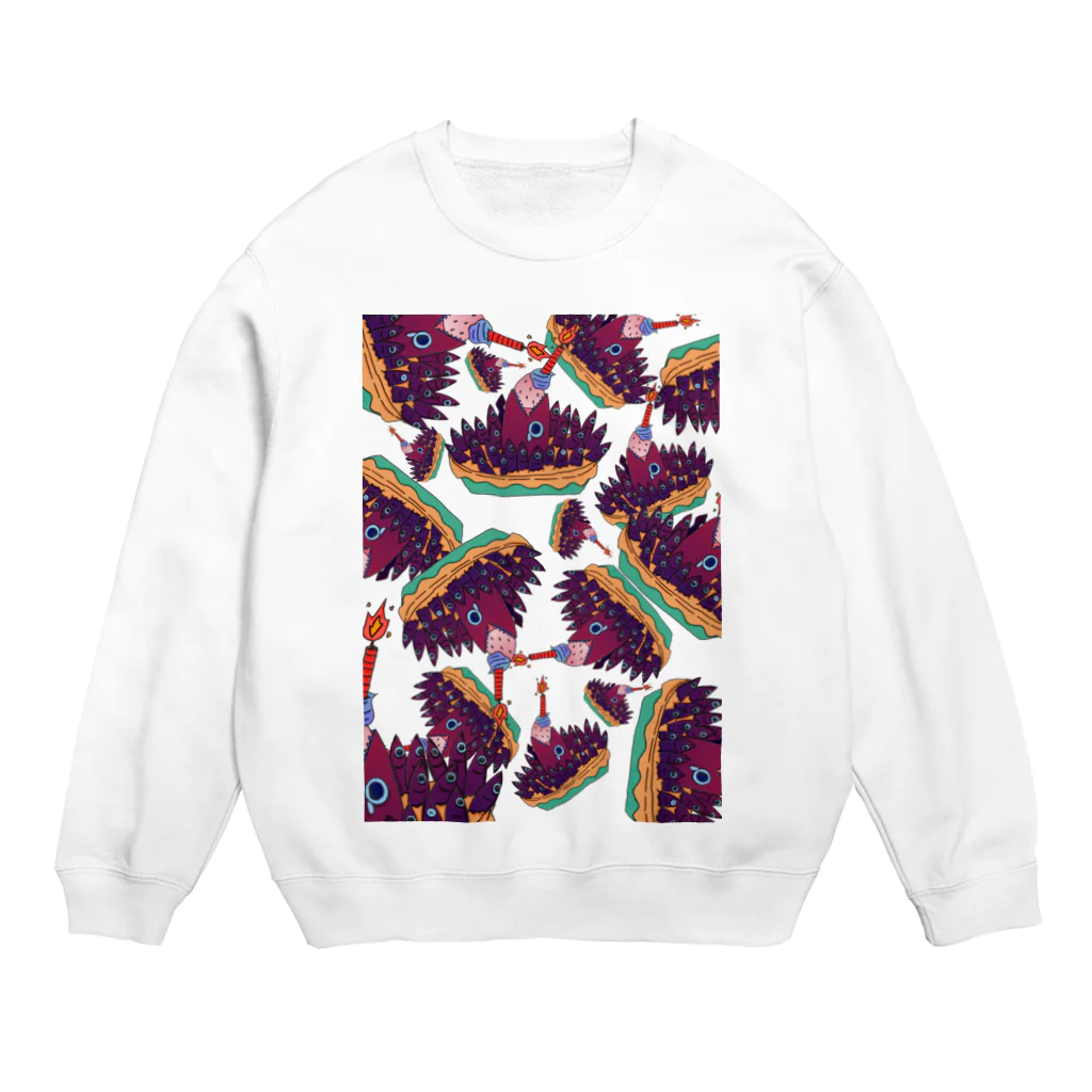 ベクのアイテム屋の空見上げるサカナたち Crew Neck Sweatshirt