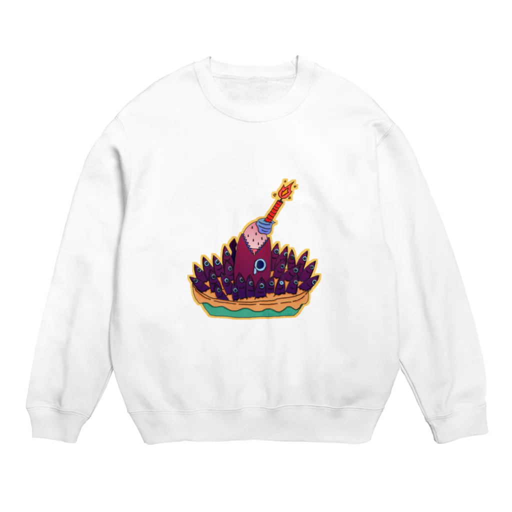 ベクのアイテム屋の空見上げるサカナたち Crew Neck Sweatshirt