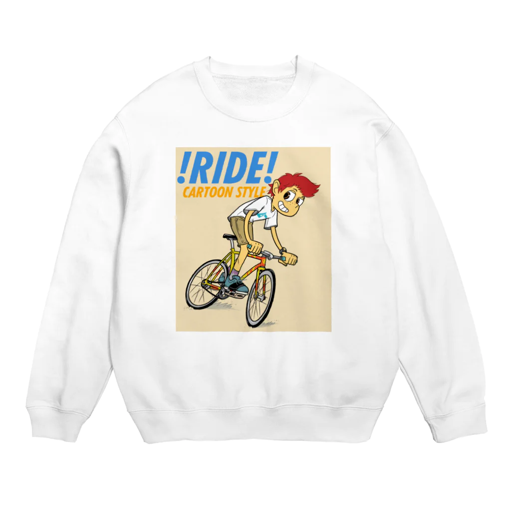 nidan-illustrationの!RIDE! (CARTOON STYLE) Crew Neck Sweatshirt