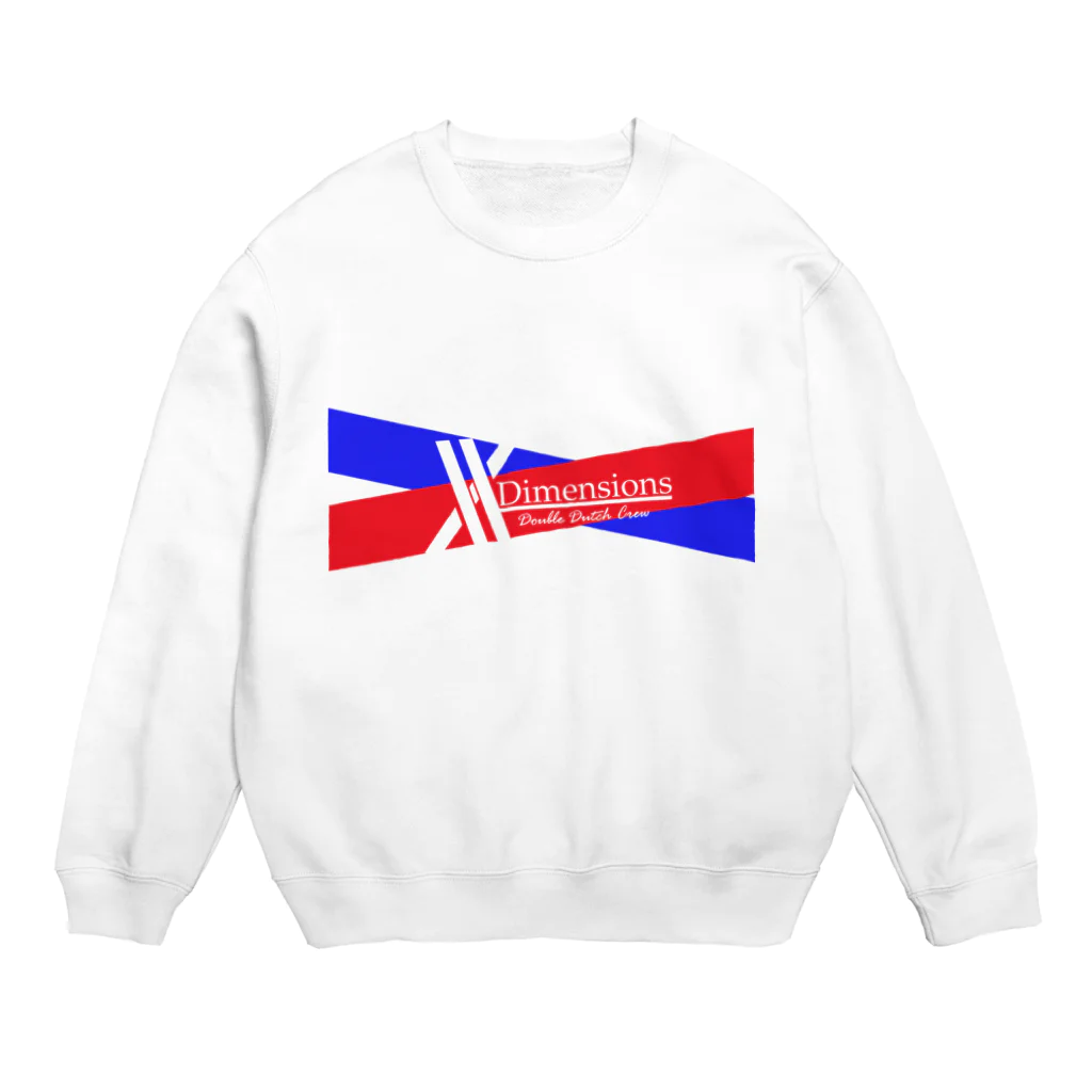 X-Dimensions team goodsのred&blue 01 Crew Neck Sweatshirt