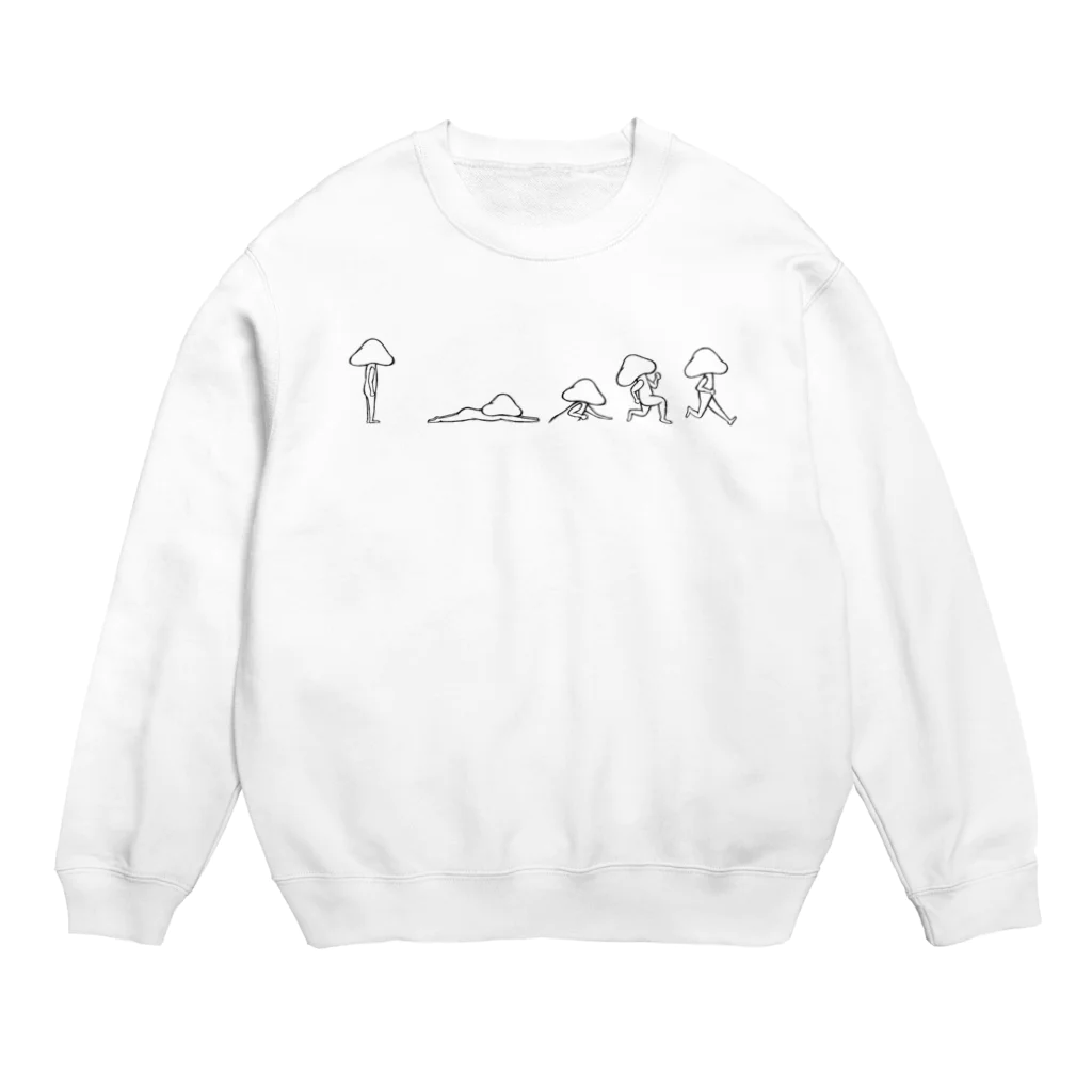 ERIBARIのはいでるきのこ Crew Neck Sweatshirt