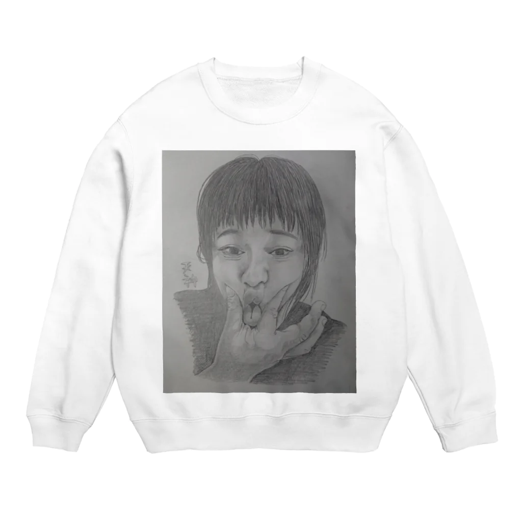 てんじん閲覧注意の天神変顔  ひよこ Crew Neck Sweatshirt