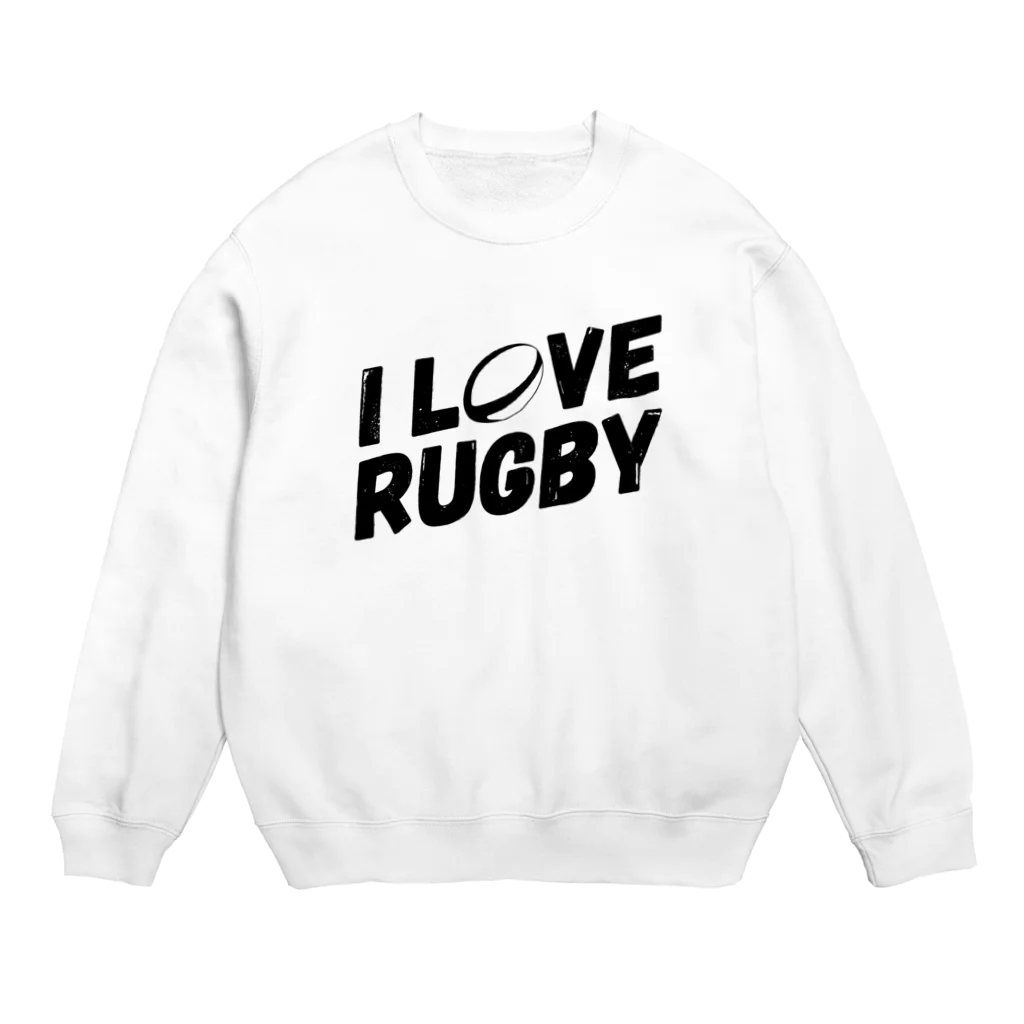 gemgemshopのI LOVE RUGBY Crew Neck Sweatshirt