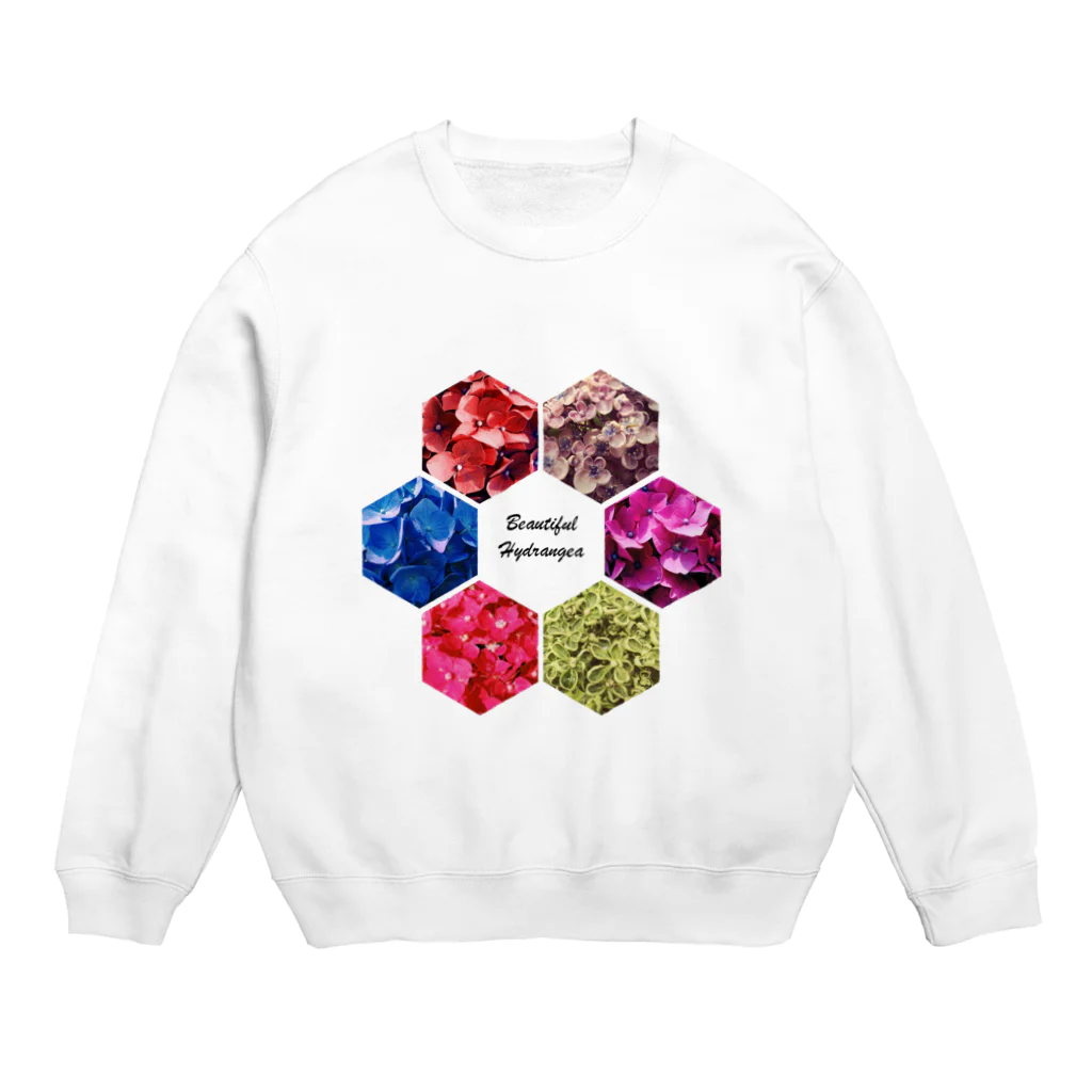 inochanのBeautiful Hydrangea Crew Neck Sweatshirt