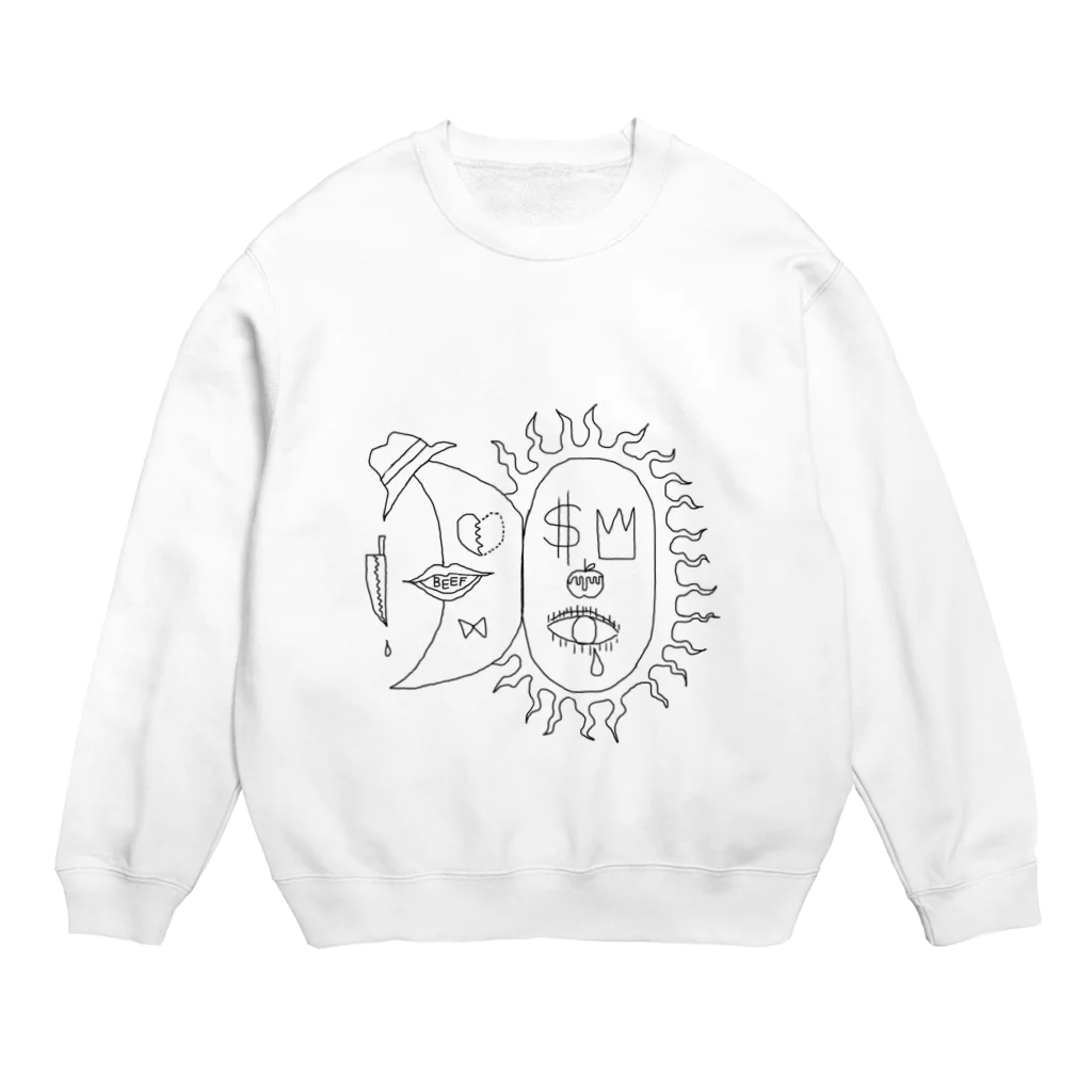 TEDDY_Bの月と太陽 Crew Neck Sweatshirt