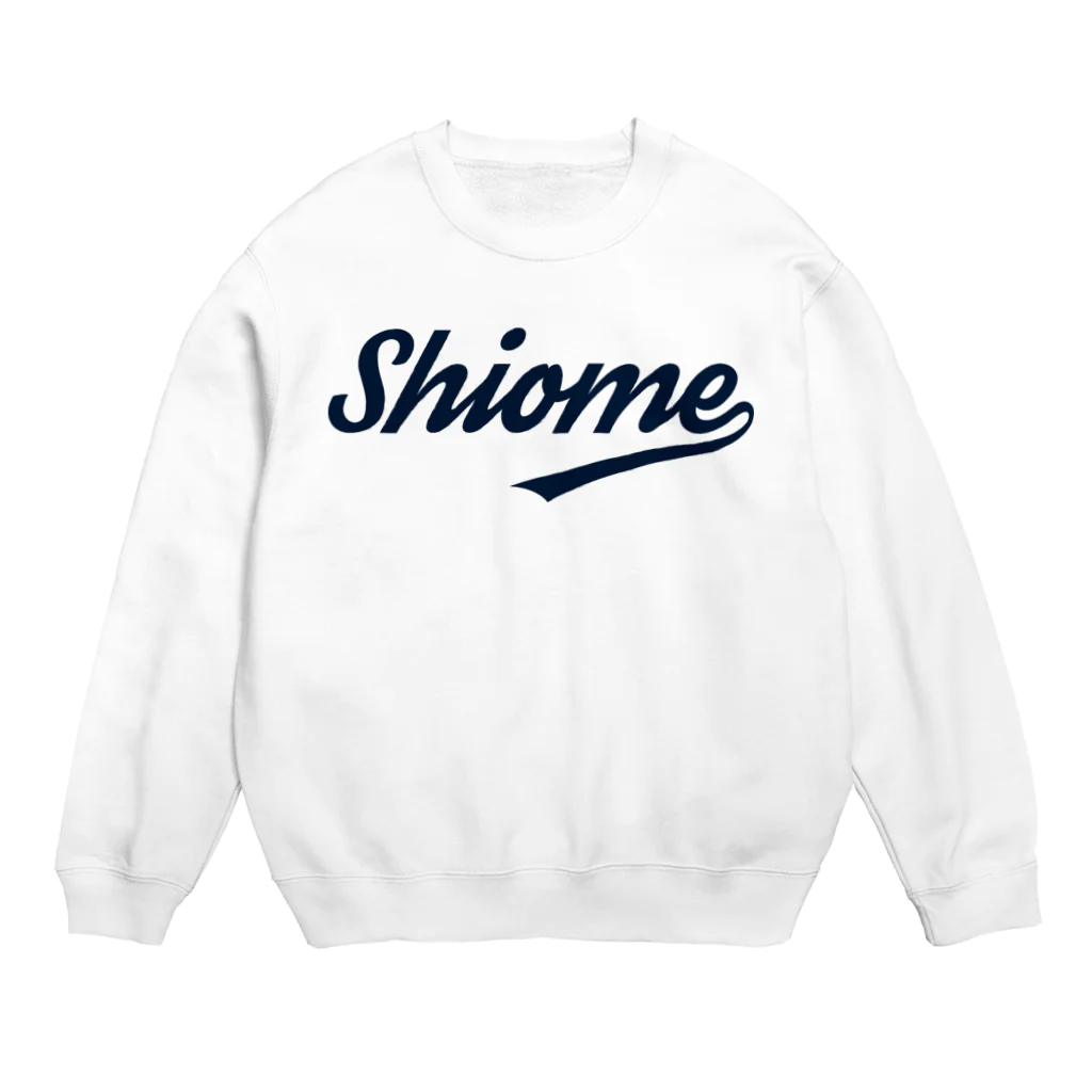 こみやだいすけのシオメ ストリートロゴ 濃紺 Crew Neck Sweatshirt