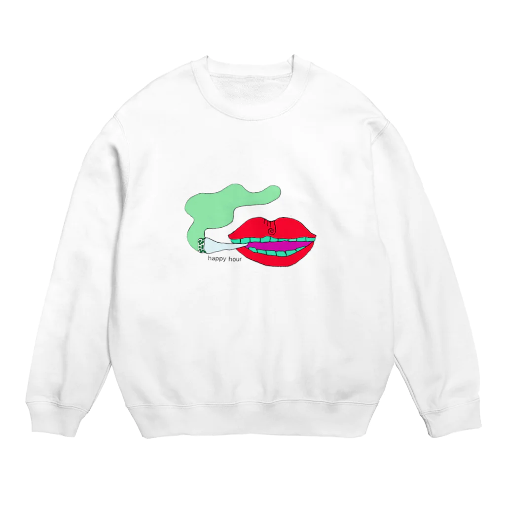 エクマリみつ子のハッピーアワー Crew Neck Sweatshirt