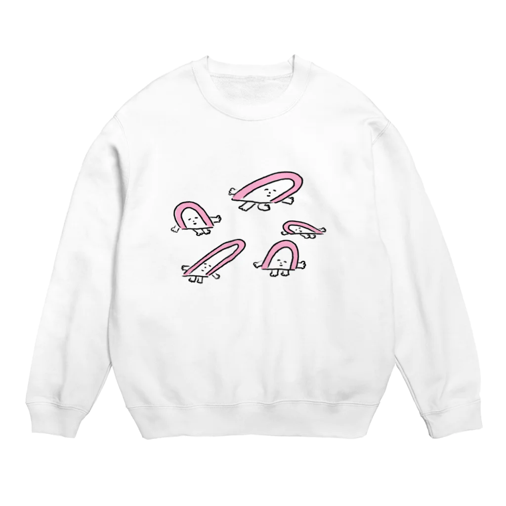 おかだひろみ の へんてこランドSHOPの異次元かまぼこ Crew Neck Sweatshirt