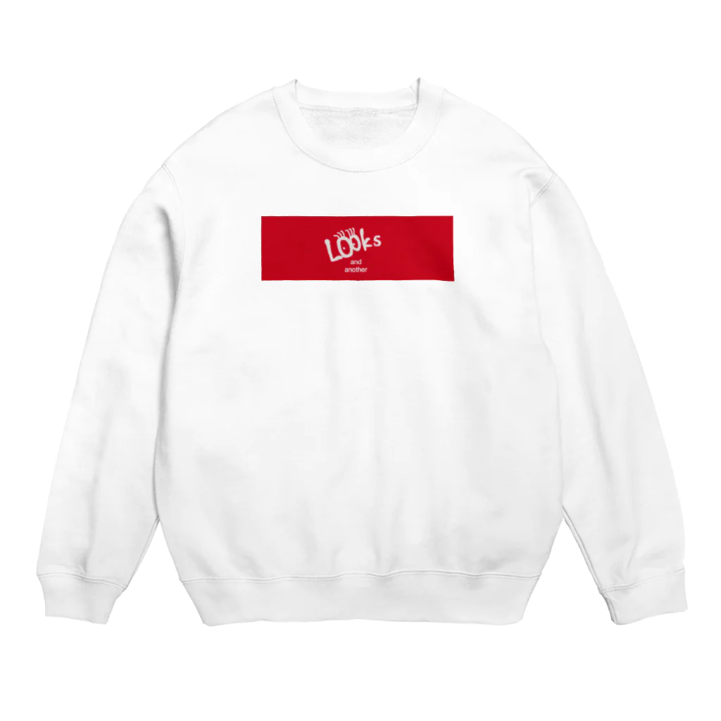 Looks and anotherのPage01 赤ロゴ スウエット Crew Neck Sweatshirt