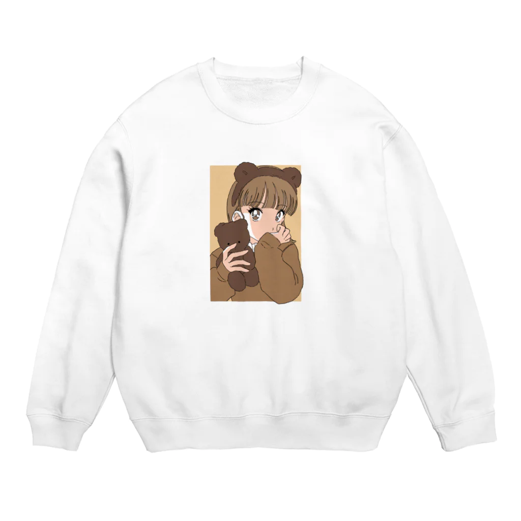 nsnのくまちゃんだいすきクラブ（brown） Crew Neck Sweatshirt