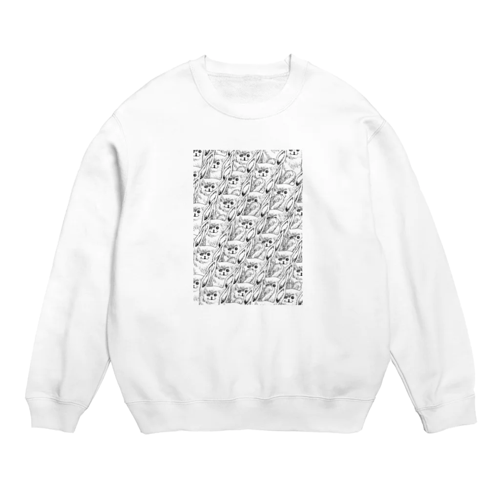 青のりショップの猫2 Crew Neck Sweatshirt