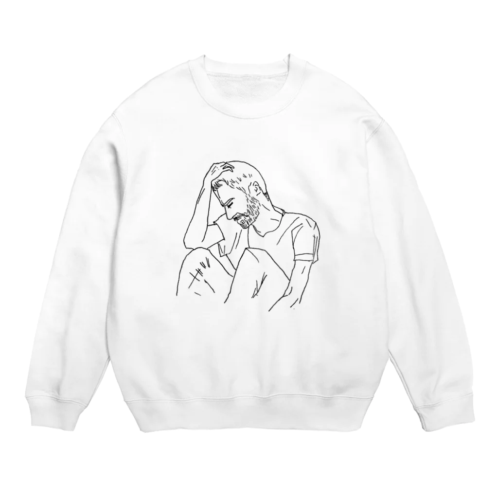 かりん karinの悩む人 Crew Neck Sweatshirt