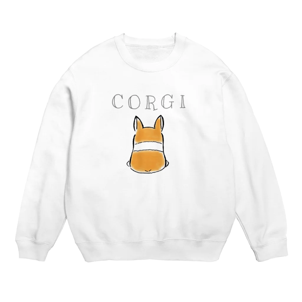 paru_meronのCORGI（コーギー）の後ろ姿 Crew Neck Sweatshirt