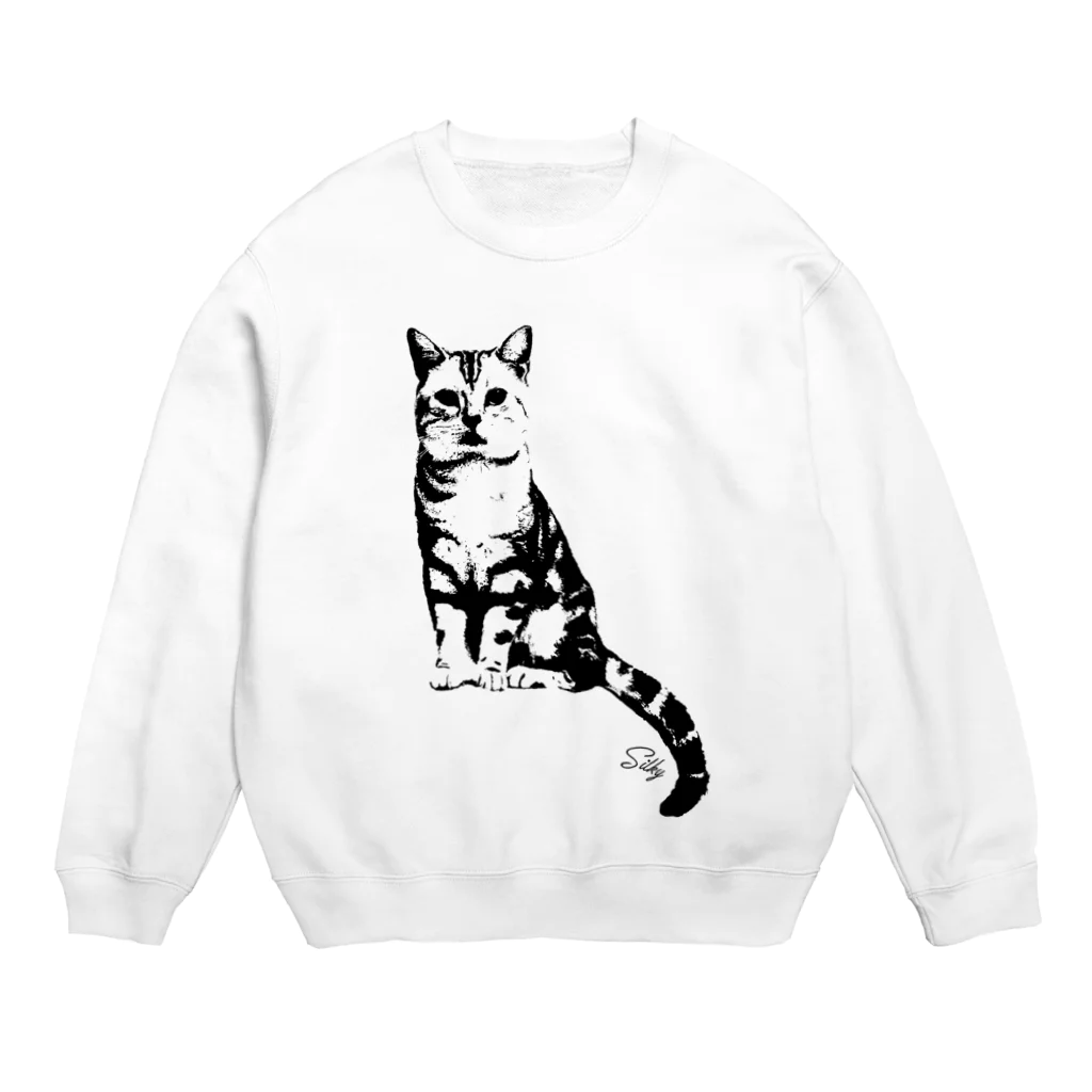 malu-charlesの猫スウェットサンプル Crew Neck Sweatshirt