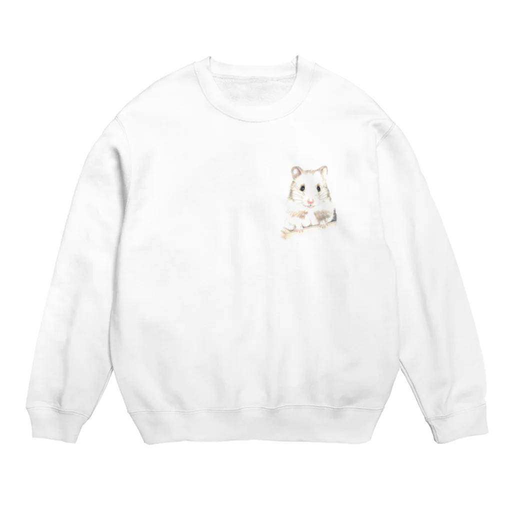 wanwanartのハムスターと一緒に Crew Neck Sweatshirt