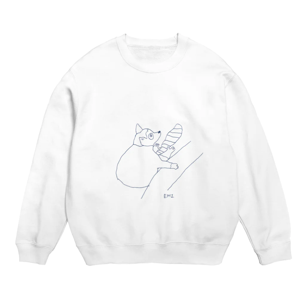 えみ(いらすとよう)のワオキツネザル(手抜き) Crew Neck Sweatshirt