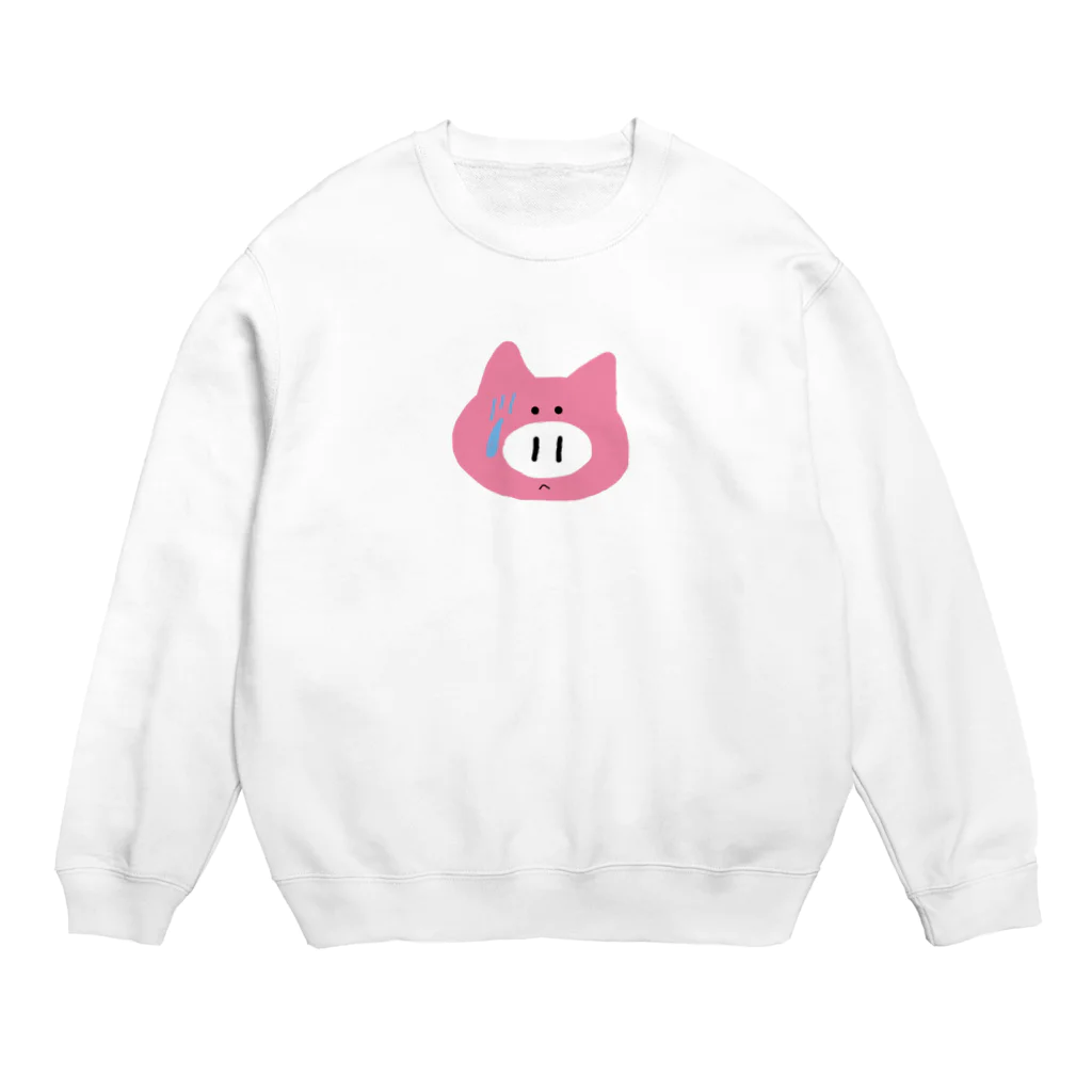 moe222の録画をミスって焦る豚ちゃん Crew Neck Sweatshirt