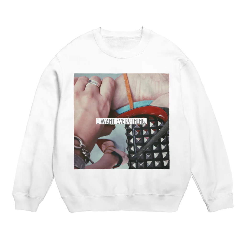 MMrisamorのI want everything. Crew Neck Sweatshirt