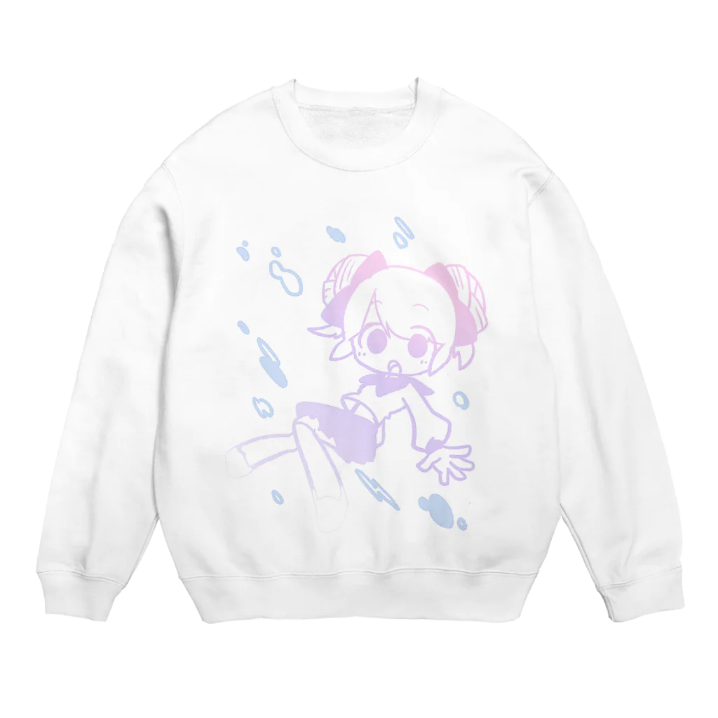 しろっぷの水泡と女の子 Crew Neck Sweatshirt