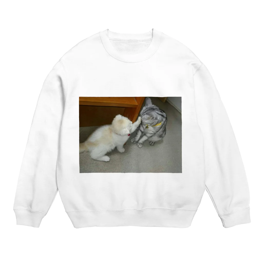 かりんとうの子猫のじゃれ愛 Crew Neck Sweatshirt