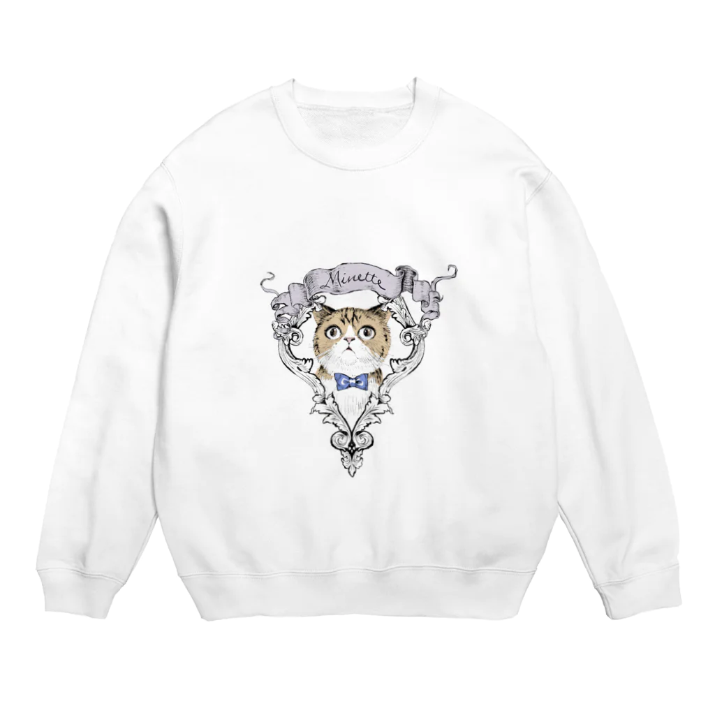 t-mituneのMINETTE_ エキゾチック（背景無し） Crew Neck Sweatshirt