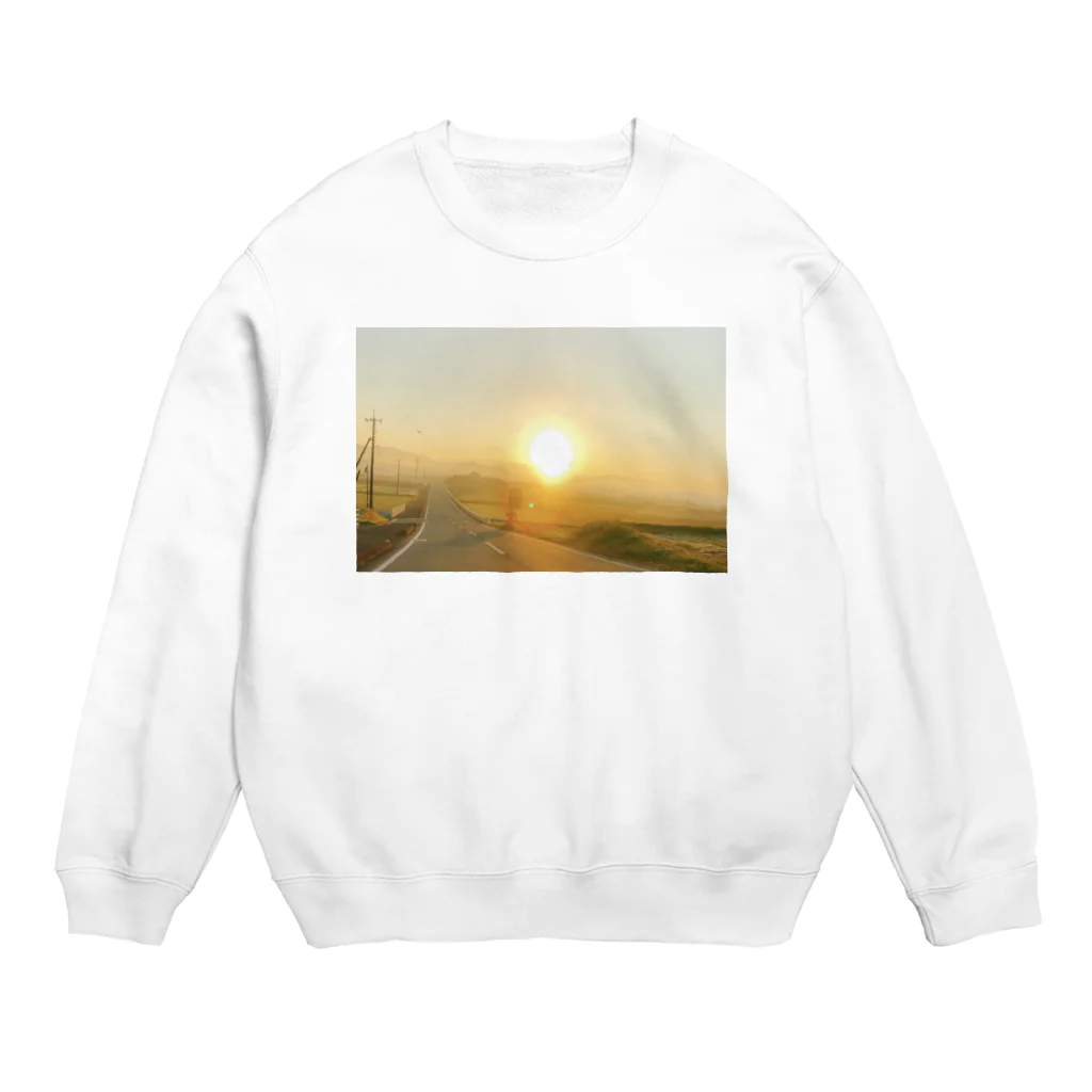 natsukittyのsunset Crew Neck Sweatshirt