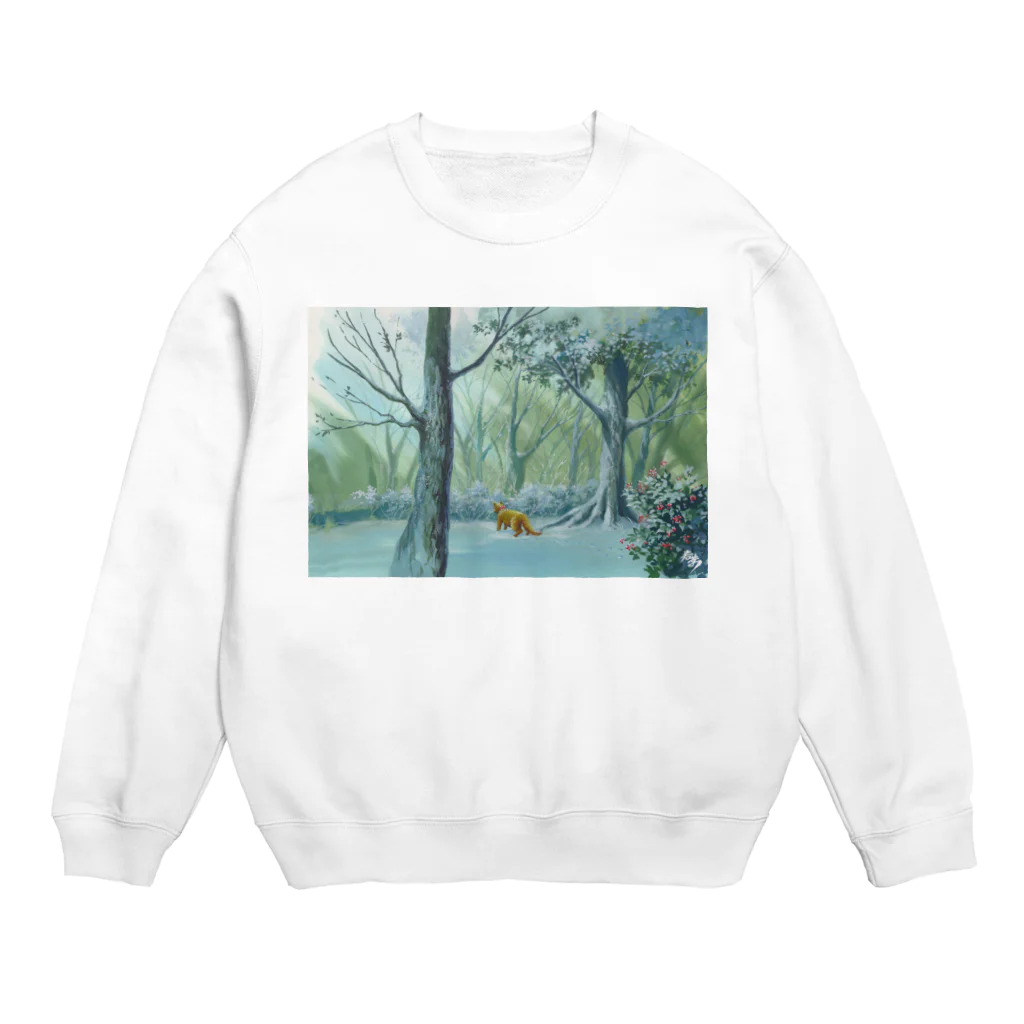 かりかりの雪の足跡 Crew Neck Sweatshirt