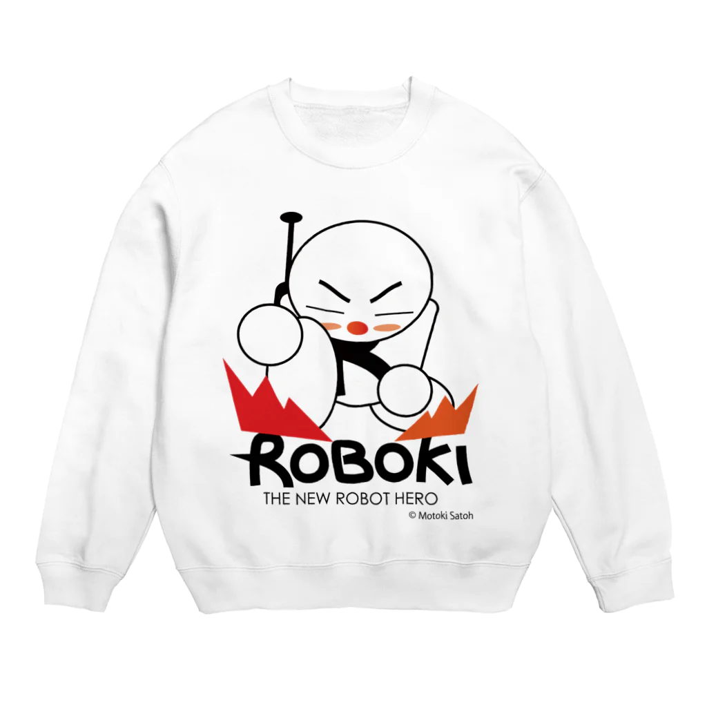 サトウモトキ@LINEスタンプのROBOKI（ロボキ）LANDING Crew Neck Sweatshirt