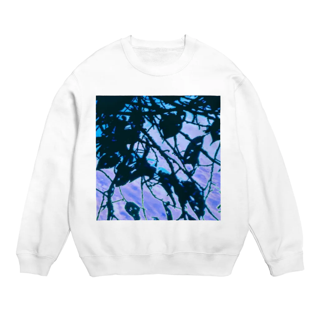 flowerのCOOL葉っぱさん Crew Neck Sweatshirt