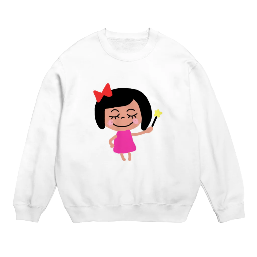 sashimitaiの魔法使いの少女 Crew Neck Sweatshirt