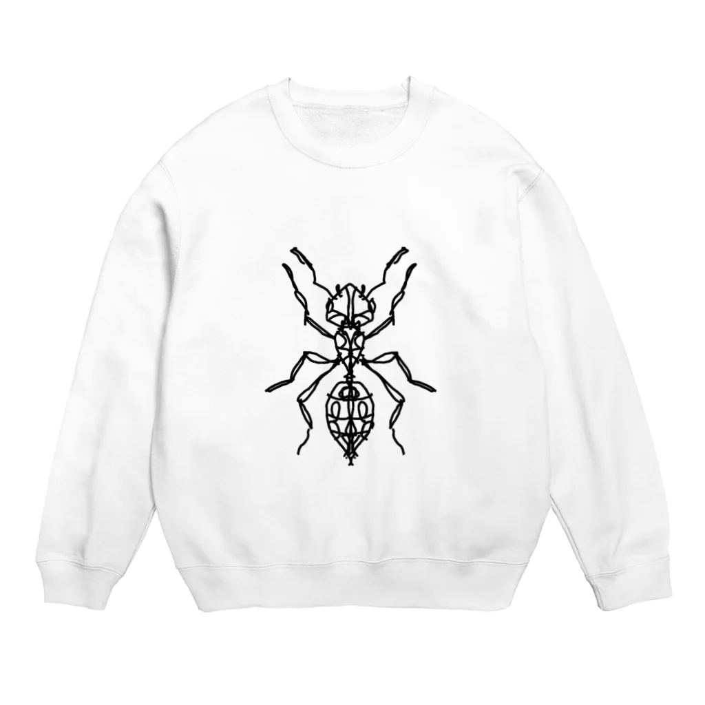 Full of vitality　(フル　オブ　バイタリティ)のant　(あり)　モノトーンバージョン　Full of vitality　(フル　オブ　バイタリティ) Crew Neck Sweatshirt