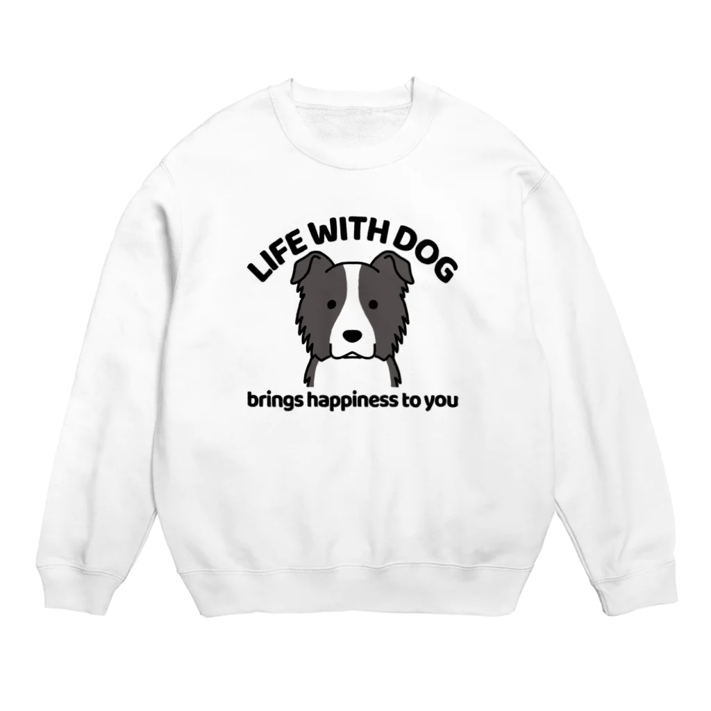 efrinmanの犬と共に（ボーダー） Crew Neck Sweatshirt