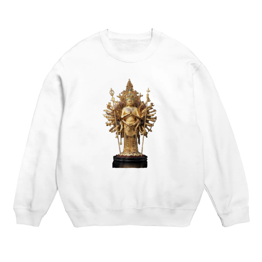 AAAstarsの千手観音 Crew Neck Sweatshirt