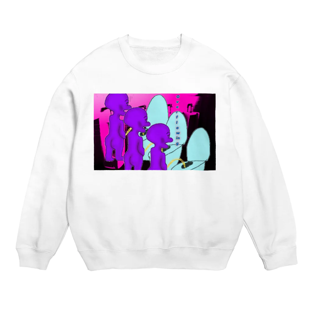 覇琉火のはみ出しおしっこ Crew Neck Sweatshirt