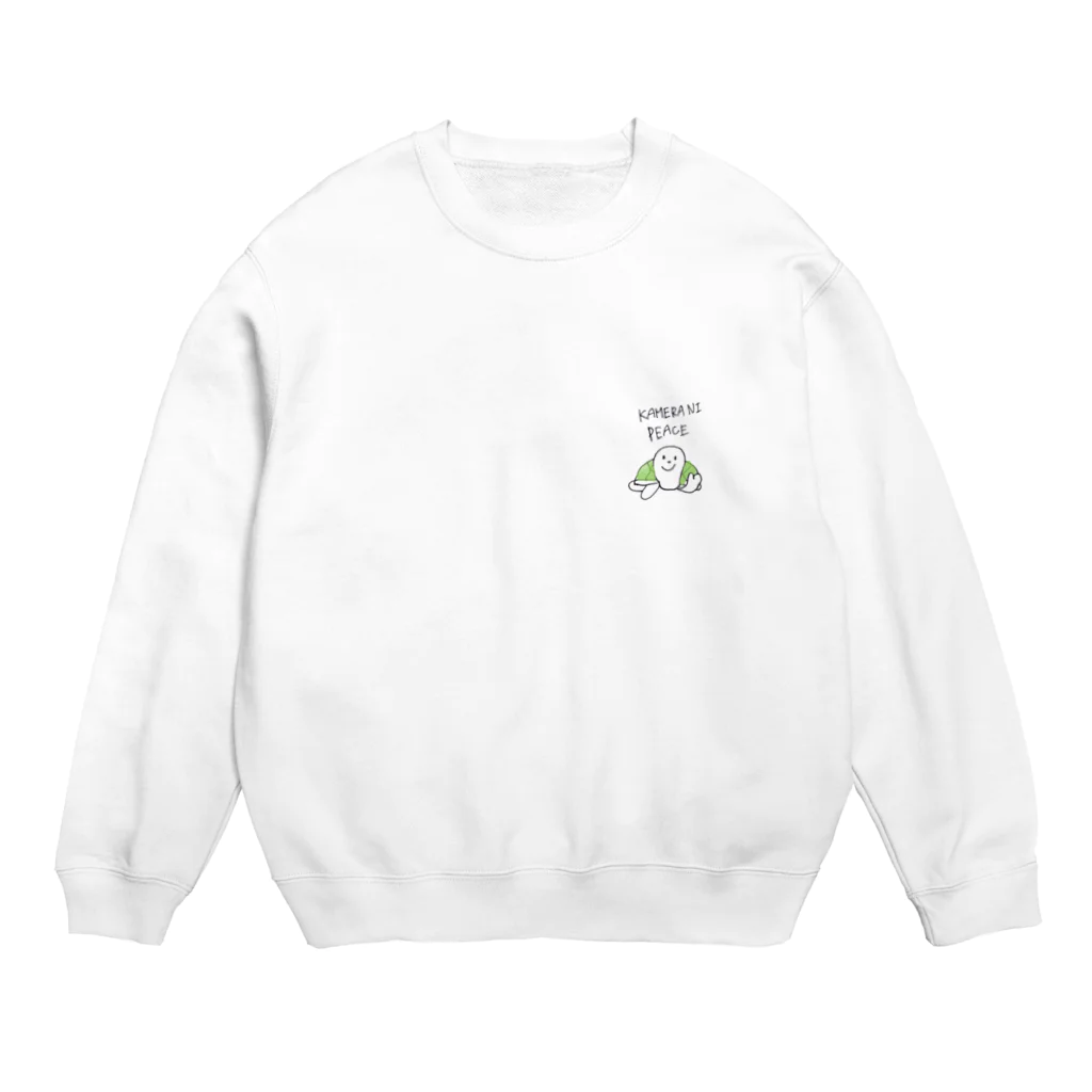 yukaのゆるグッズたちのKAMERA NI PEACE Crew Neck Sweatshirt