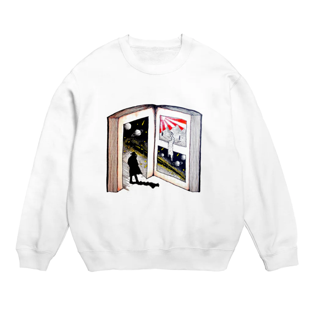 kyon_kyonの銀河鉄道みたいな夜(galaxy) Crew Neck Sweatshirt