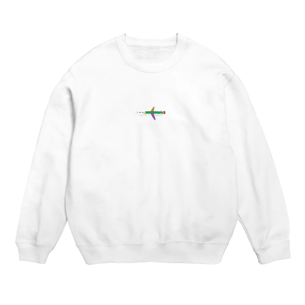 ibitsuのえんぴつひこーき Crew Neck Sweatshirt