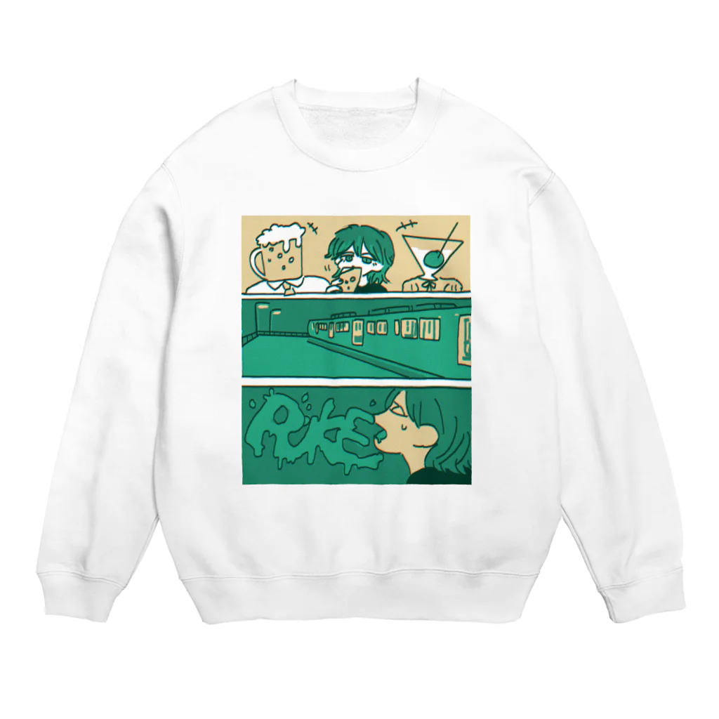 くろギャルのRUKE:立ちながら下呂吹っ飛ばした スウェット 「くろギャル」 Crew Neck Sweatshirt