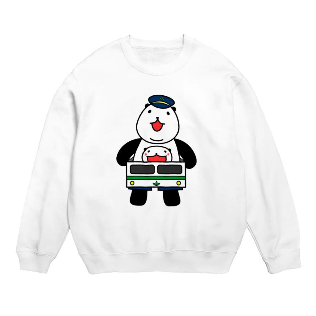 とし☆あずきちゃんと虹色クレヨン出版のぱぱんだっこ『電車でぱん』 Crew Neck Sweatshirt