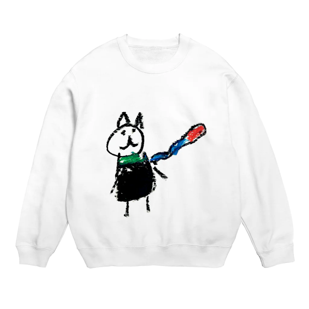 くろねこマフラーズ（Mufflers）の娘マフちゃん Crew Neck Sweatshirt