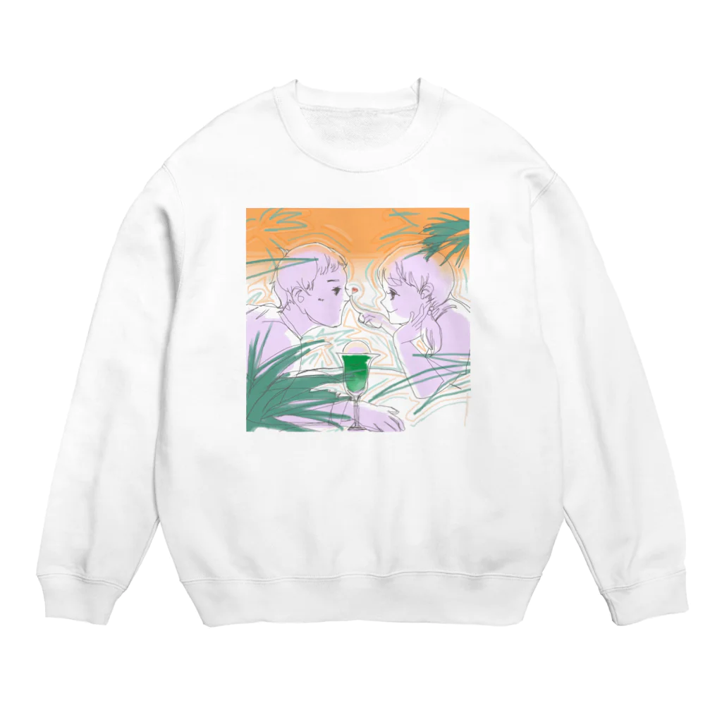 いぬのショップのサンセット・クリームサイダー Crew Neck Sweatshirt