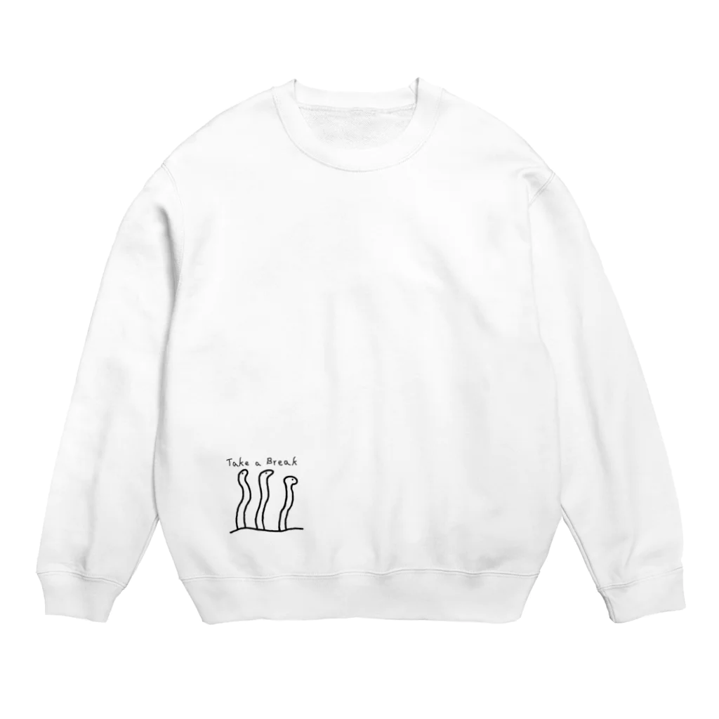 海のサワガニのひとやすみチンアナゴ Crew Neck Sweatshirt