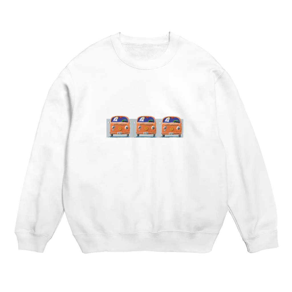 フルーツやレトロ雰囲気な物のデザインの洋服やバッグの販売のArtz car Crew Neck Sweatshirt