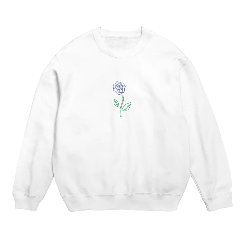 Udachikaのblue rose Crew Neck Sweatshirt