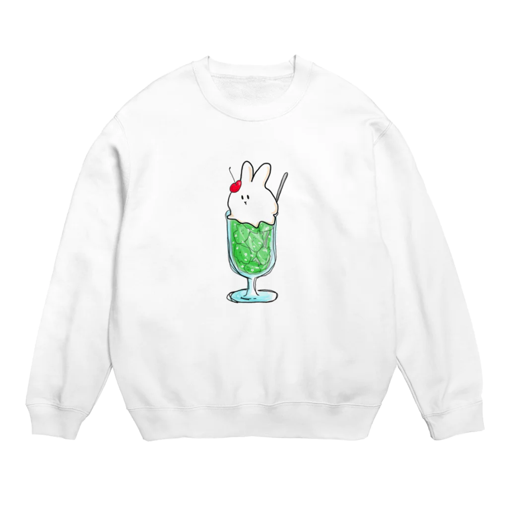 Mouse Houseのうさぎそーだ Crew Neck Sweatshirt