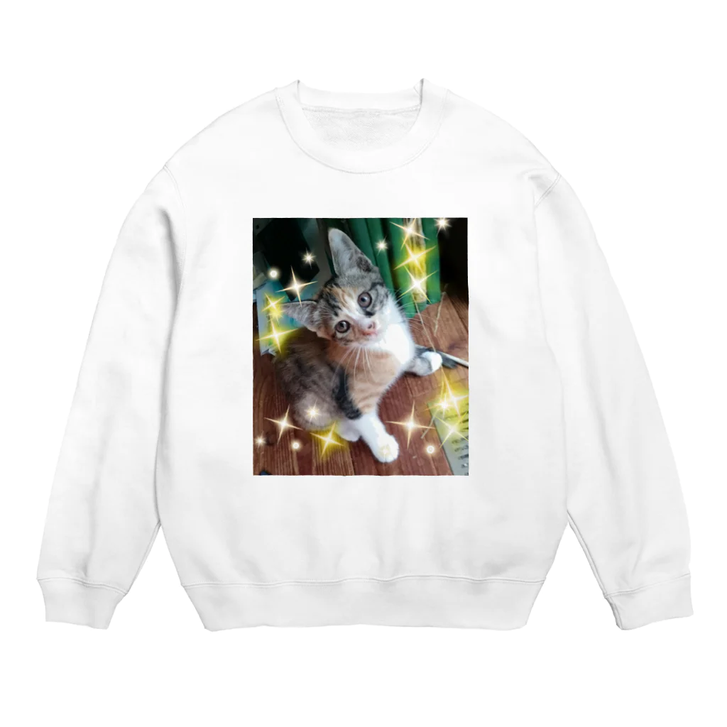 YUKO-YUKOのカメラ目線ネコちゃん♥️ Crew Neck Sweatshirt