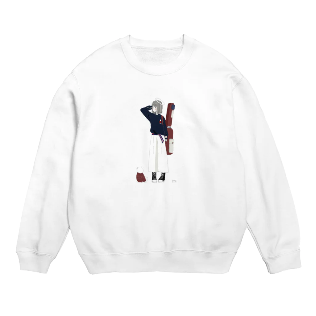 おいしいさめのくまちゃん Crew Neck Sweatshirt